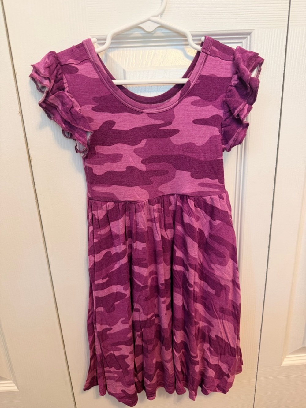 Little Sleepies Pink and Purple Camo Ruffle Sleeve Dress